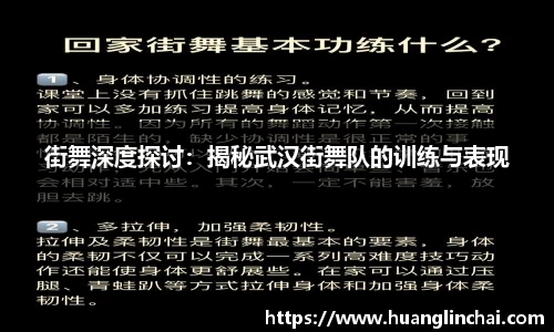 街舞深度探讨：揭秘武汉街舞队的训练与表现